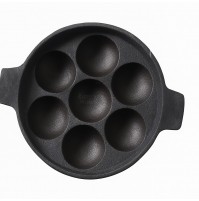 Cast Iron - Paniyaram Pan (Paddu Tawa) 7 Pits (Pre Seasoned)