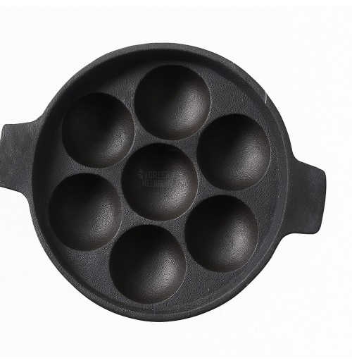 Cast Iron - Paniyaram Pan (Paddu Tawa) 7 Pits (Pre Seasoned)