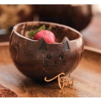 Cat Coconut Bowl for Kids