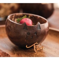 Cat Coconut Bowl for Kids
