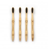 Bamboo Toothbrush - Adult (black, pack of 4)