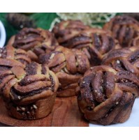  Chocolate babka buns - pack of 2 (with Egg) by Beige Marvel