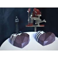  Chocolate Hearts by Beige Marvel (a pair)