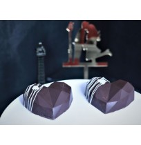  Chocolate Hearts by Beige Marvel (a pair)