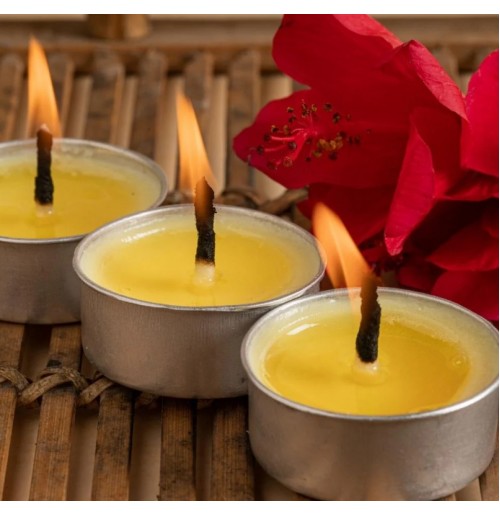 Easy Diya Tea Lights 12 pcs (pure cow ghee, burning time 1.5 hours)