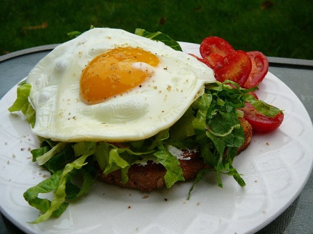Egg Arugula Open Sandwich Recipe